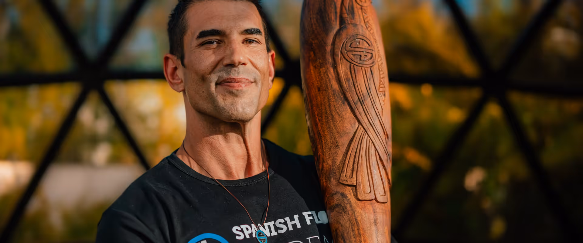 Sesión de entrenamiento con maza al aire libre